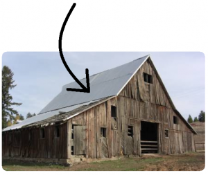 Alberthal Barn with arrow