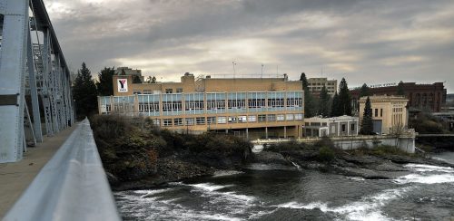 The YMCA of Spokane, Wash. is a popular venue for people who exercise during their lunch hours since the view of the river can be seen from many of the workout machines. The south river channel flows by the building Thursday November 20, 2008. CHRISTOPHER ANDERSON The Spokesman-Review