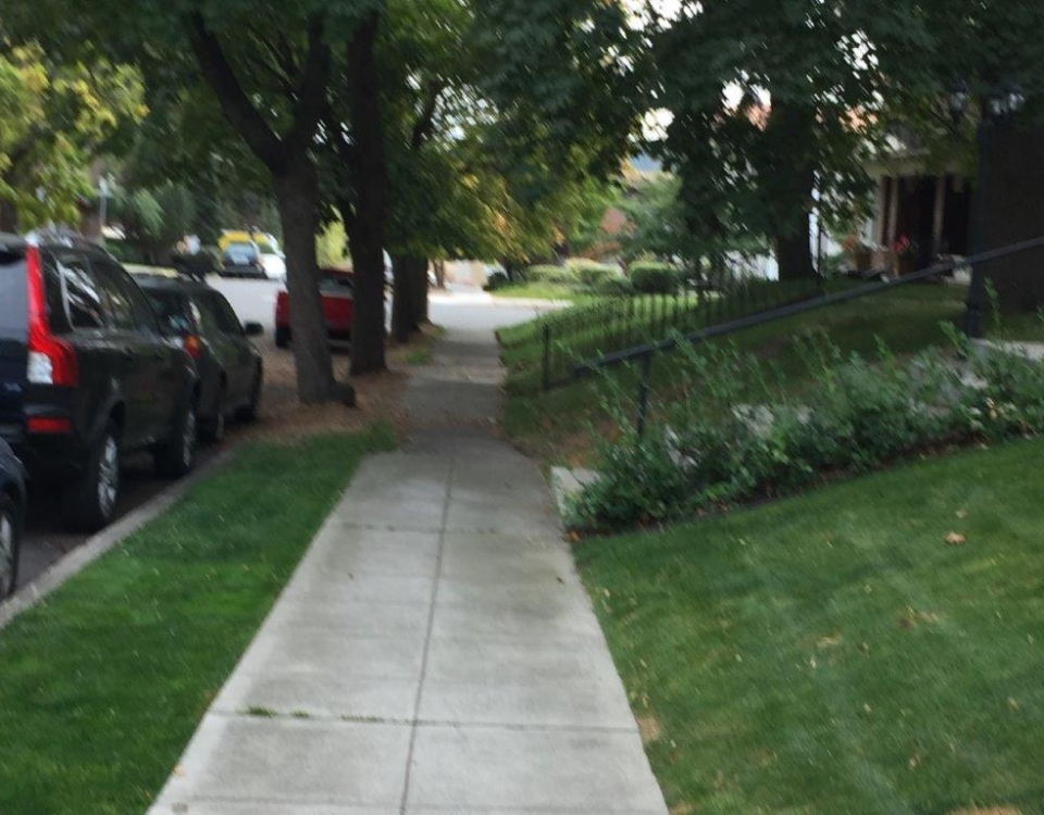 view to south on Hemlock