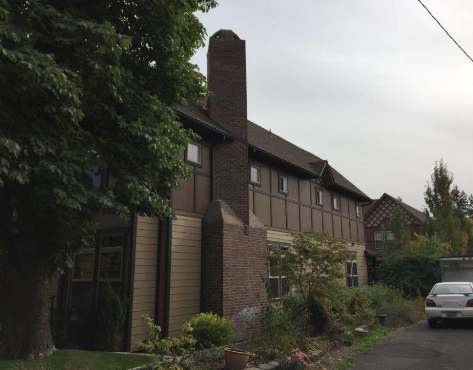 west elevation, northwest unit